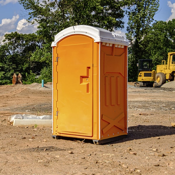 how can i report damages or issues with the portable restrooms during my rental period in Munford